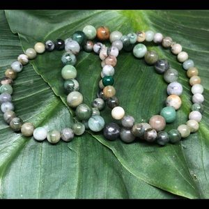 👉hamdmade👈African Jade stackable  bracelets
